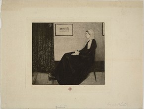 Whistler’s Mother, after Whistler, c. 1883, Henri Charles Guérard (French, 1846-1897), after James