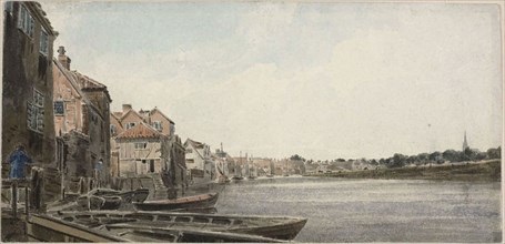 View on the Wensum at King Street, Taken from Foundary Bridge, 1810/18, John Thirtle, English,