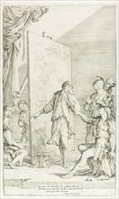 Alexander in the Studio of Apelles, 1662, Salvator Rosa, Italian, 1615-1673, Italy, Etching and
