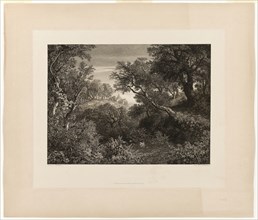The Large German Landscape, 1841, Johann Wilhelm Schirmer, German, 1807-1863, Germany, Etching on