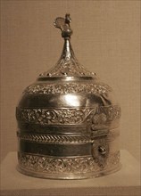 Betel-Leaf Container (Pandan), 19th century, India, Possibly Uttar Pradesh/Avadh, India, Silver, 16