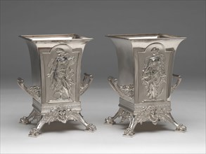 Wine Cooler (one of a pair), 1873, Tiffany and Company, American, founded 1837, Chasing by Eugene J