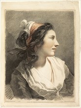 Large Female Head, c. 1788, Gilles Antoine Demarteau, the Younger (Flemish, c. 1750-1806), after