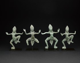 Group of Four Celestial Dancing Beauties (Apsaras), Angkor period, late 12th/early 13th century,
