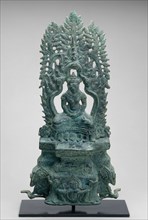 Altarpiece with Seated Buddha, Angkor period, late 12th/early 13th century, Cambodia or