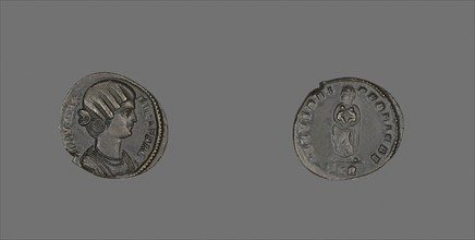Coin Portraying Empress Fausta, AD 324/325, Roman, minted in Trier, Trier, Bronze, Diam. 2 cm, 2.76