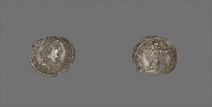 Coin Portraying Emperor Arcadius, AD 392/395, Roman, minted in Trier, Trier, Silver, Diam. 1.8 cm,