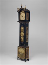 Tall Case Clock, 1820/84, Painted by Uriah Dyer, American, 1849–1927, Works by Silas Hoadley