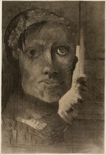 False Glory, c. 1885, Odilon Redon, French, 1840-1916, France, Various charcoals, with incising,