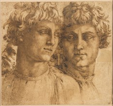 Two Studies of the Head of a Youth, c. 1550, Baccio Bandinelli, Italian, 1493-1560, Italy, Pen and