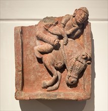 Plaque with Galloping Horse and Rider, Gupta period, 4th/5th century, India, Uttar Pradesh, Uttar