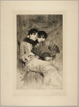 The Cousins, 1883, Anders Zorn, Swedish, 1860-1920, Sweden, Etching and drypoint in black on ivory