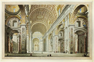 Interior View of the Church of St. Peter’s in the Vatican, c. 1770, Francesco Panini, Italian,