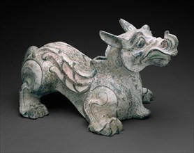 Winged Beast (Tomb Figure), Western Han dynasty (206 B.C.–9 A.D.), China, Gray earthenware,