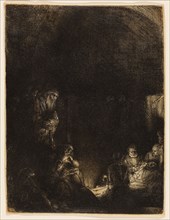 The Entombment, c. 1654, Rembrandt van Rijn, Dutch, 1606-1669, Holland, Etching, with drypoint and
