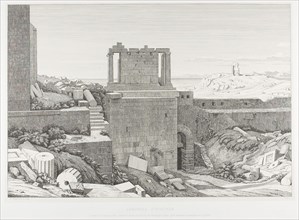 The Acropolis of Athens, 1845, Théodore Caruelle d’Aligny, French, 1798-1871, France, Etching on