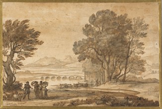 A Wooded River Landscape with Jacob, Laban, and His Daughters, 1661, Claude Lorrain, French,