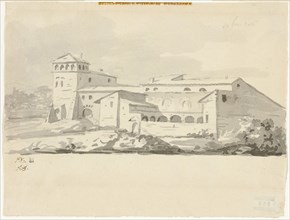 Villa in the Campagna, 1775–80, Jacques Louis David, French, 1748-1825, France, Brush and gray