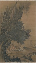Landscape with Daoist Immortals Playing Weiqi, Ming dynasty (1368–1644), 15th century, Dai Jin,