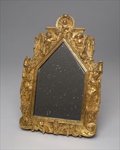 Mirror with Gilt Bronze Frame, 1560/70, French, probably Paris, Paris, Gilt bronze, mirrored glass,