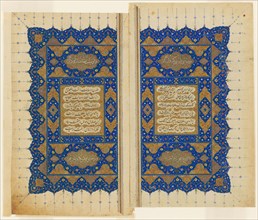 Double Title Page of a copy of the Shahnama of Firdausi, Safavid dynasty (1501–1722), 16th century,