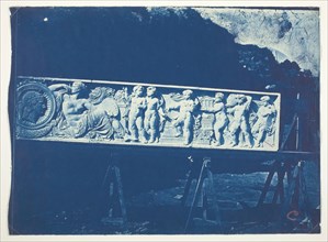 Sculptural Frieze by Cavelier, Minerva Surrounded by the Muses of the Arts, c. 1868, Adolphe