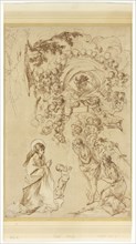 Study for ‘The Dream of Saint Joseph’, 1635/37, Pietro Testa, Italian, 1611/12-1650, Italy, Pen and