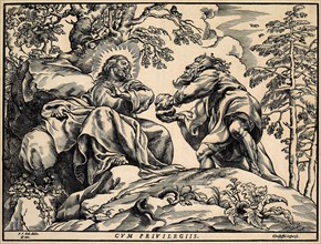 The Temptation of Christ by the Devil, 1633/35, Christoffel Jegher (Flemish, 1596-1652/53), after