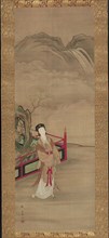 Yang Guifei, 1789-92, Katsukawa Shunsho ?? ??, Japanese, 1726-1792, Japan, Hanging scroll, ink and