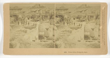 Excavation Pompeii, Italy, 1891, B. W. Kilburn, American, 1827–1909, United States, Albumen silver