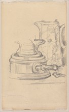 Milk Jug and Spirit Stove, 1879–82, Paul Cézanne, French, 1839-1906, France, Graphite on ivory wove