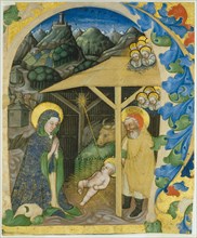 Nativity in an Initial H, 1430/40, Zanino di Pietro (Giovanni di Francia), Italian, active