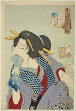 Painful (Itaso), from the series Thirty-two Aspects of Women (Fuzoku sanjuniso), 1888, Tsukioka