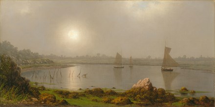 York Harbor, Coast of Maine, 1877, Martin Johnson Heade, American, 1819–1904, York Harbor, Oil on