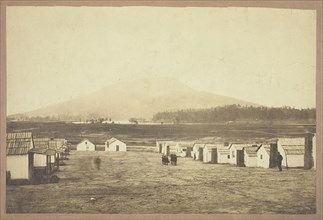 Untitled (Army camp, perhaps from the Battle of Lookout Mountain, Chattanooga, Tennessee), c. 1863,