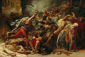 Sketch for The Revolt of Cairo, About 1810, Anne-Louis Girodet de Roussy-Trioson, French,