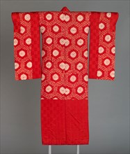 Dônuki, 1883/1900, Meiji period (1868–1912), Japan, upper portion: silk, plain weave, tie-dyed
