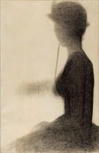 Seated Woman with a Parasol (study for La Grande Jatte), 1884/85, Georges Seurat, French,