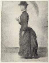 Woman Walking with a Parasol (study for La Grande Jatte), 1884, Georges Seurat, French, 1859-1891,