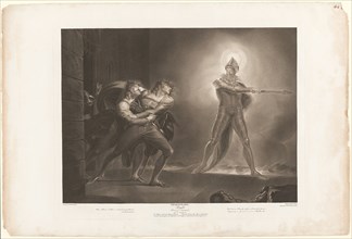Hamlet, Horatio, Marcellus and the Ghost, 1796, Robert Thew (English, 1758-1802), after Henry
