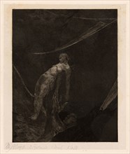 Back into Nothingness, plate fifteen from A Life, 1884, Max Klinger (German, 1857-1920), printed by