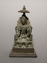 Four-Armed Bodhisattva, 9th/10th century, Indonesia, Central Java, Central Java, Bronze, 10.8 × 5.8