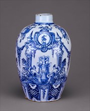 Vase, c. 1690, Attributed to De Grieksche A (The Greek A) Factory, Delft, Netherlands, 1658-1722,