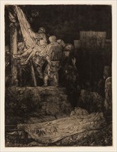 The Descent from the Cross by Torchlight, 1654, Rembrandt van Rijn, Dutch, 1606-1669, Netherlands,