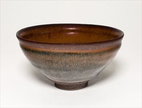 Tea Bowl with Hare’s fur Glaze, Song dynasty (960–1279), China, Stoneware with dark brown "hare's