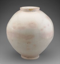 Moon Jar, Joseon dynasty (1392–1910), 17th century, Korea, Korea, Glazed porcelain, with repairs in