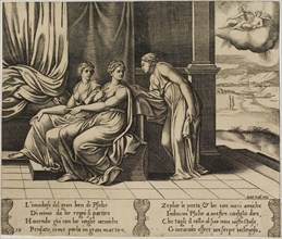 Psyche’s Sisters…Persuade Her that a Serpent is Sleeping with Her, 1530/40, Master of the Die