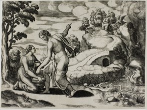 Venus Ordering Psyche to Seek Water From a Fountain Guarded by Dragons, 1530/40, Master of the Die