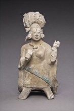 Figure of an Aristocratic Lady, A.D. 650/800, Late Classic Maya, Jaina, Campeche or Yucatán,