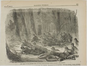 The Army of The Potomac—Our Outlying Picket in the Woods, published June 7, 1862, Winslow Homer